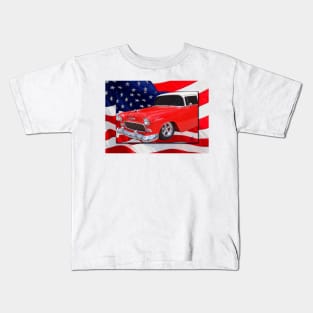 Patriotic 55 Chevy Kids T-Shirt